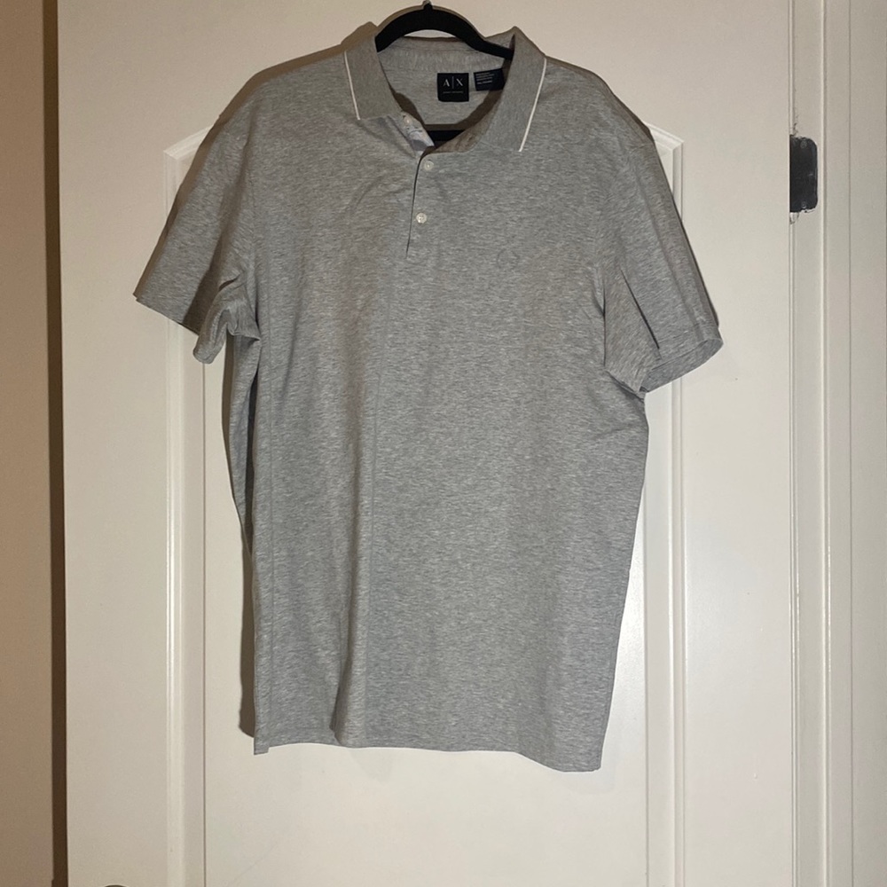 Armani Exchange Polo Short-Sleeve Grey Shirt
